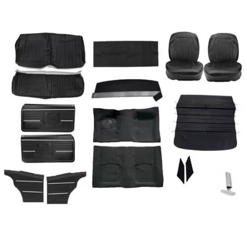 Basic Black Interior Kit, 1968 Camaro Coupe, Bucket Seats