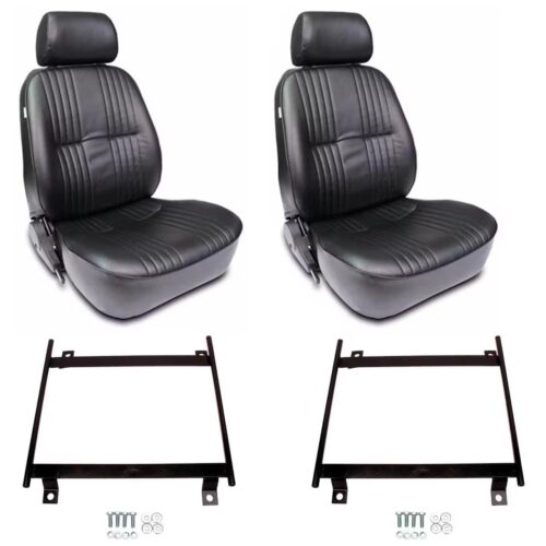 Procar Pro 90 Series Black Vinyl Bucket Seats, 1968-72 Chevelle